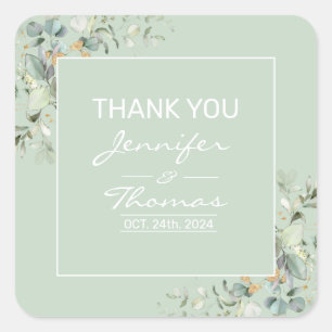 Succulent Color, Elegant Minimalis  Square Sticker