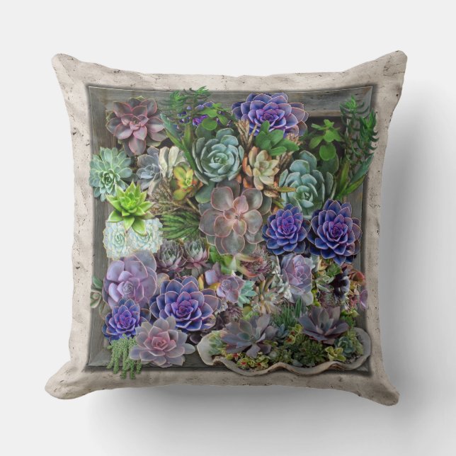 Succulent decor cushion (Front)