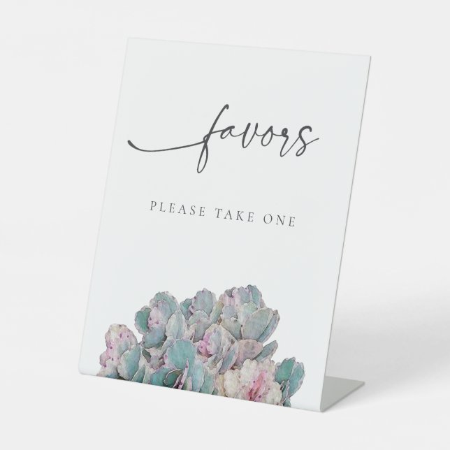 Succulent Desert Favours Sign (Front)