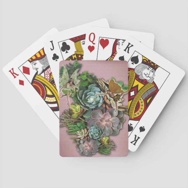 Succulent displays playing cards (Back)