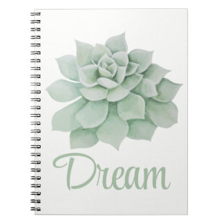 Succulent Dreams Goals Success Motivational Notebook