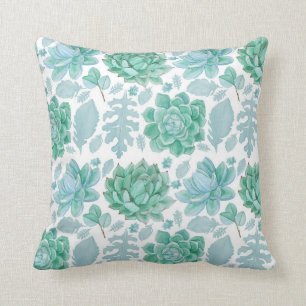 Succulent eucalyptus pattern 3717 cushion