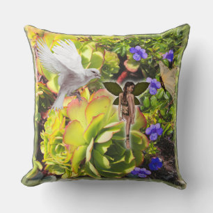 Succulent fairy cushion