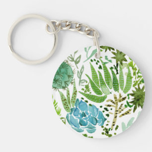 Succulent Field I Key Ring