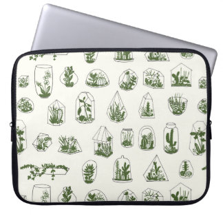 Succulent Florarium: Vintage Geometric Design. Laptop Sleeve