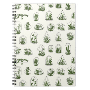 Succulent Florarium: Vintage Geometric Design. Notebook