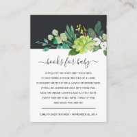SUCCULENT FOLIAGE WATERCOLOR REQUEST BABY SHOWER