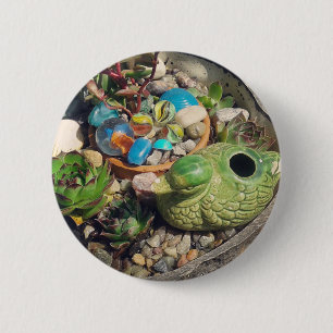 Succulent Garden Art #inmygarden #succulent 6 Cm Round Badge