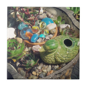 Succulent Garden Art #inmygarden #succulent Ceramic Tile