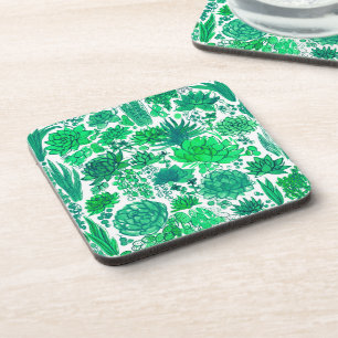 Succulent garden coaster