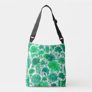 Succulent garden crossbody bag