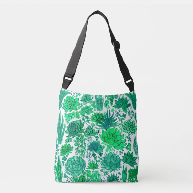 Succulent garden crossbody bag (Front)