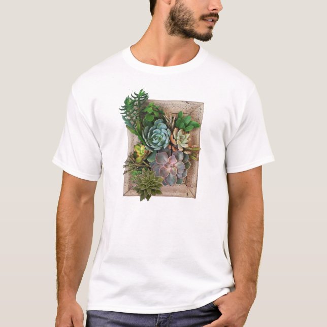 Succulent garden design T-Shirt (Front)