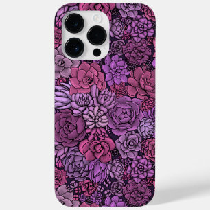 Succulent garden in pink and violet Case-Mate iPhone 14 pro max case