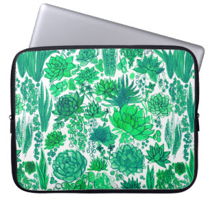 Succulent garden laptop sleeve