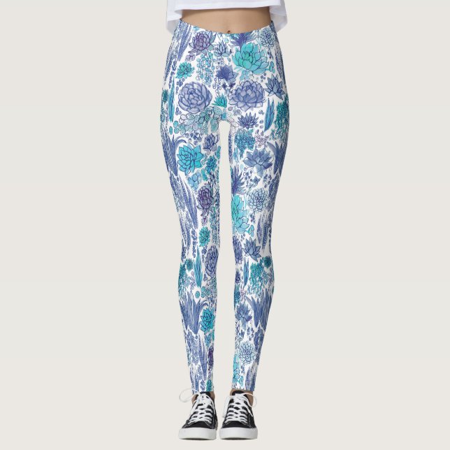 Succulent garden leggings (Front)