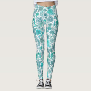 Succulent garden leggings