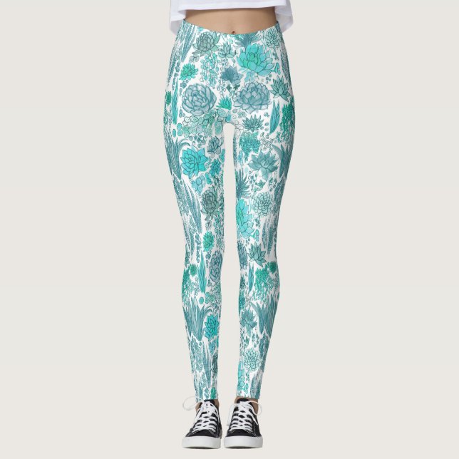 Succulent garden leggings (Front)