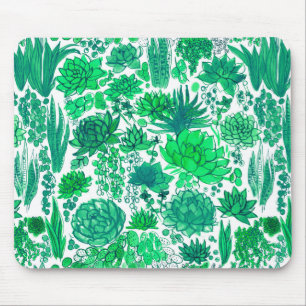 Succulent garden mouse pad