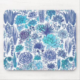 Succulent garden mouse pad