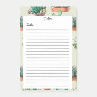 Succulent Garden Notepad 🌵📝💚Post-It Notes