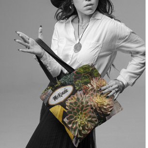 Succulent Garden Oceanside Personalised  Tote Bag