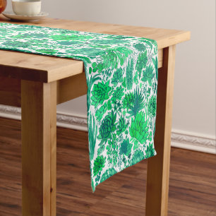 Succulent garden short table runner