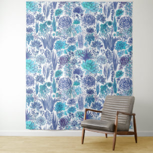 Succulent garden tapestry