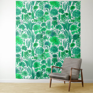 Succulent garden tapestry