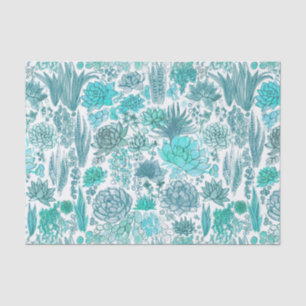 Succulent garden tissue paper