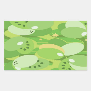 Succulent Green Rectangular Sticker