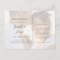 Succulent Greenery | Faded Photo Save The Date Inv