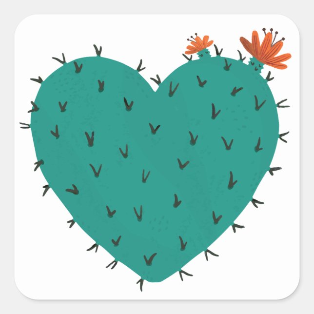 Succulent Heart Sticker (Front)