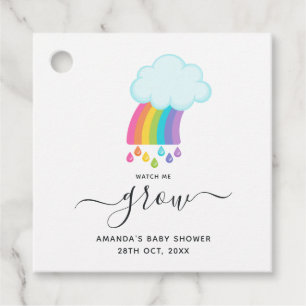 Succulent Heaven Watch Me Grow Baby Shower Favour Tags