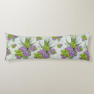 Succulent  Hues of Sea Green & Lavender tones Body Cushion