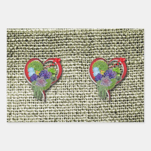 Succulent-lovers garden plants  wrapping paper sheet