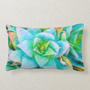 Succulent Lumbar Throw Pillow