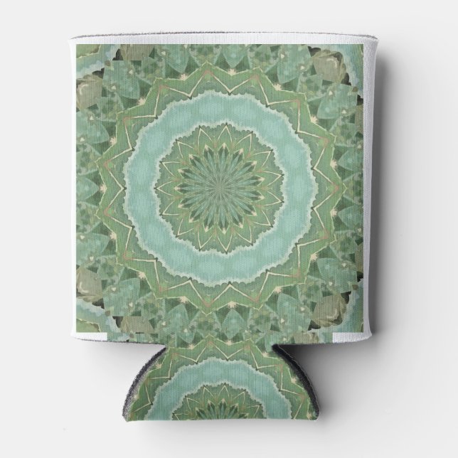 Succulent Mandala Can Cooler (Front)