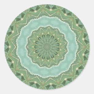 Succulent Mandala Classic Round Sticker