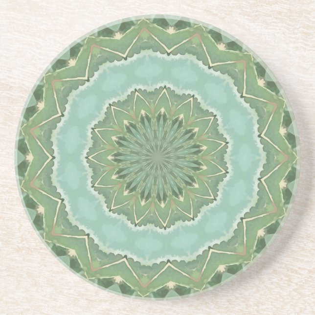 Succulent Mandala Coaster (Front)