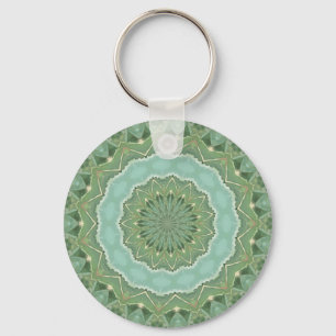 Succulent Mandala Key Ring