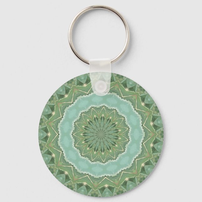 Succulent Mandala Key Ring (Front)