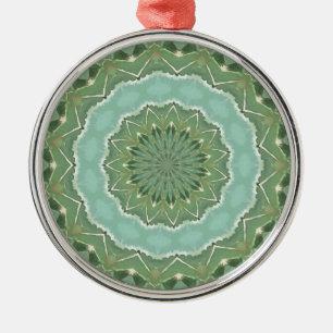 Succulent Mandala Metal Ornament