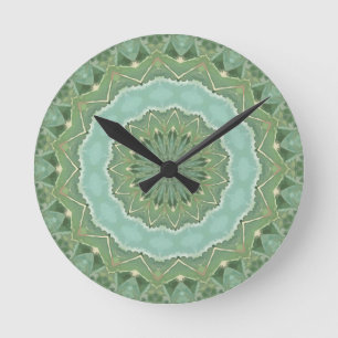 Succulent Mandala Round Clock