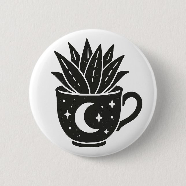 Succulent Mug 6 Cm Round Badge (Front)