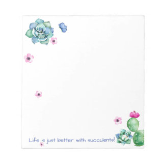 Succulent Notepad