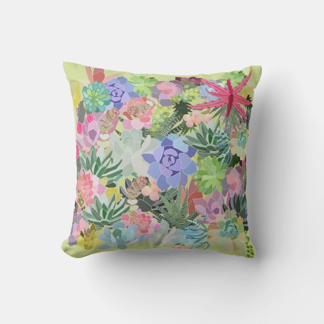 Succulent Outdoor Pillow (Front)