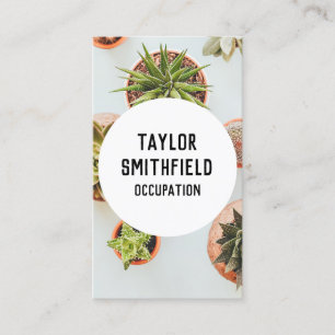 succulent plant grunge modern create business card