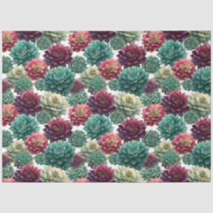 Succulent Plant Pattern Decoupage Tissue Paper