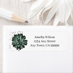 Succulent Plant Return Address Label